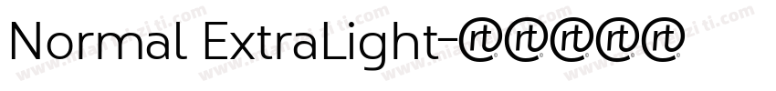 Normal ExtraLight字体转换